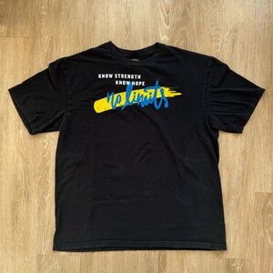 Harley-Davidson Black T‑Shirt with Yellow & Blue 'No Limits' Graphic